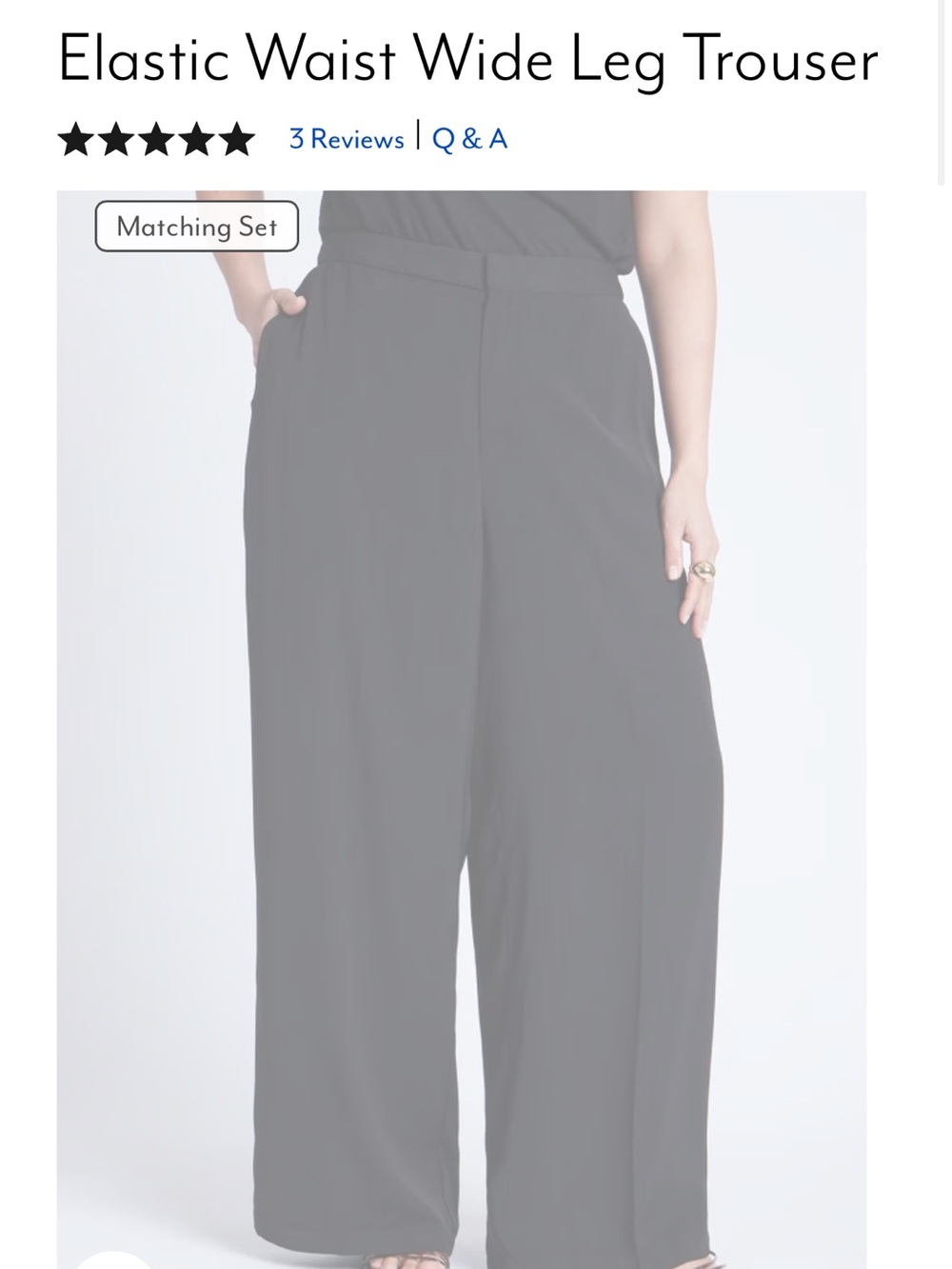 Eloquii Elastic Waist Wide Let Trousers NWT!